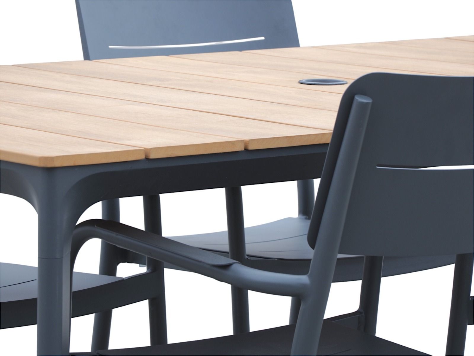 West terassipöytä harmaa + 4 Togo tuolia