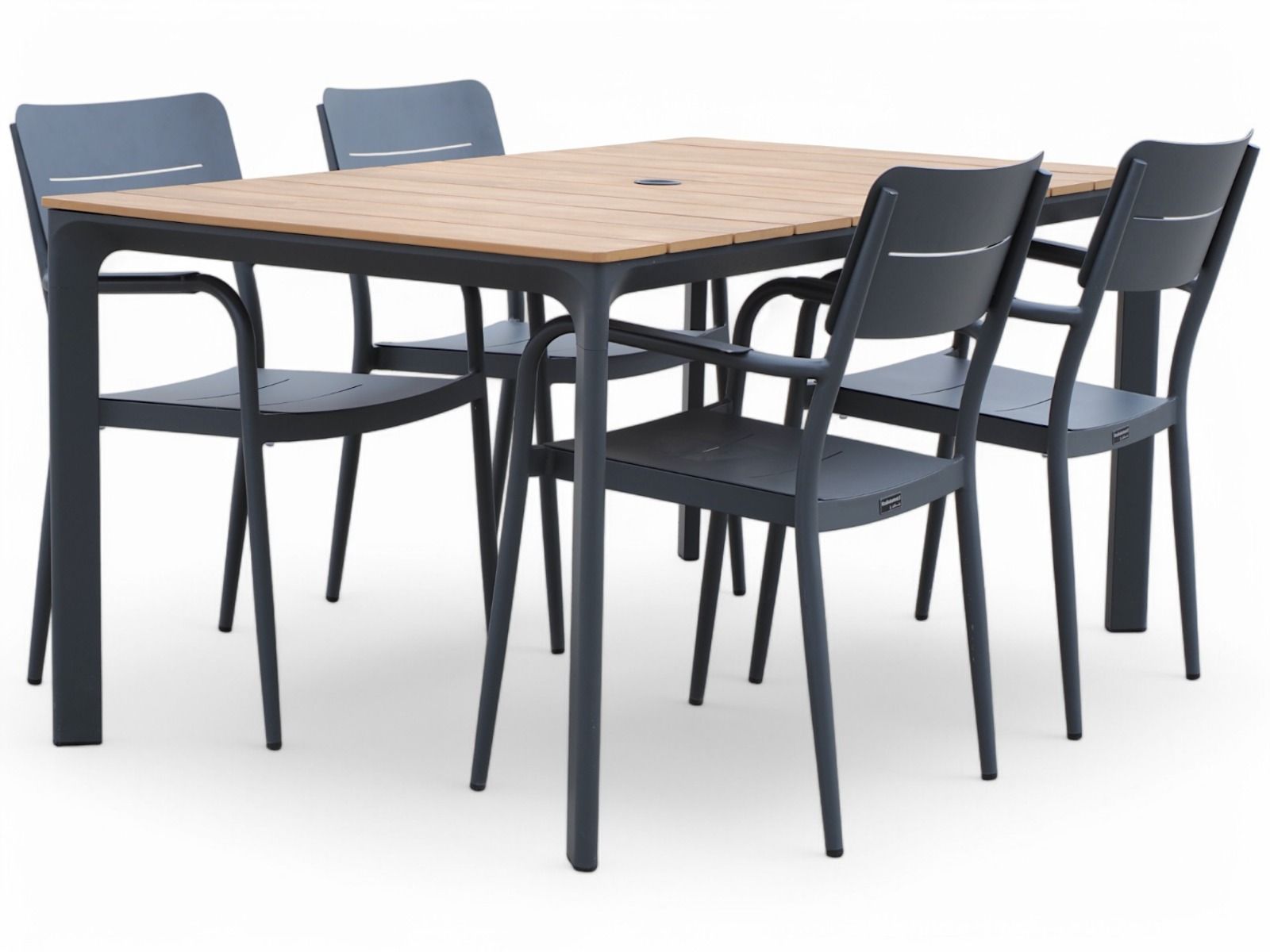 West terassipöytä harmaa + 4 Togo tuolia