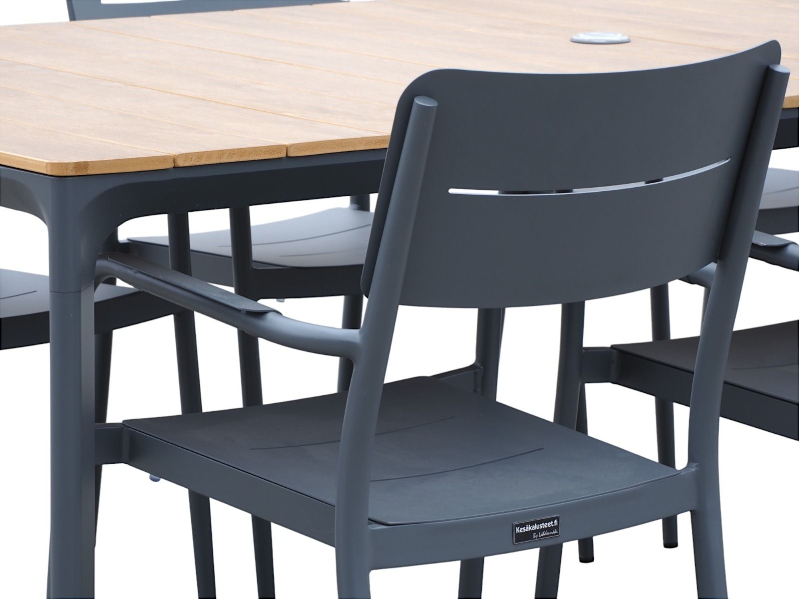 West terassipöytä harmaa + 6 Togo tuolia