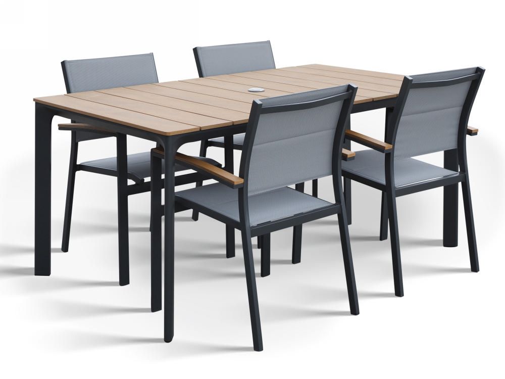 West terassipöytä Tango tuoleilla neljälle