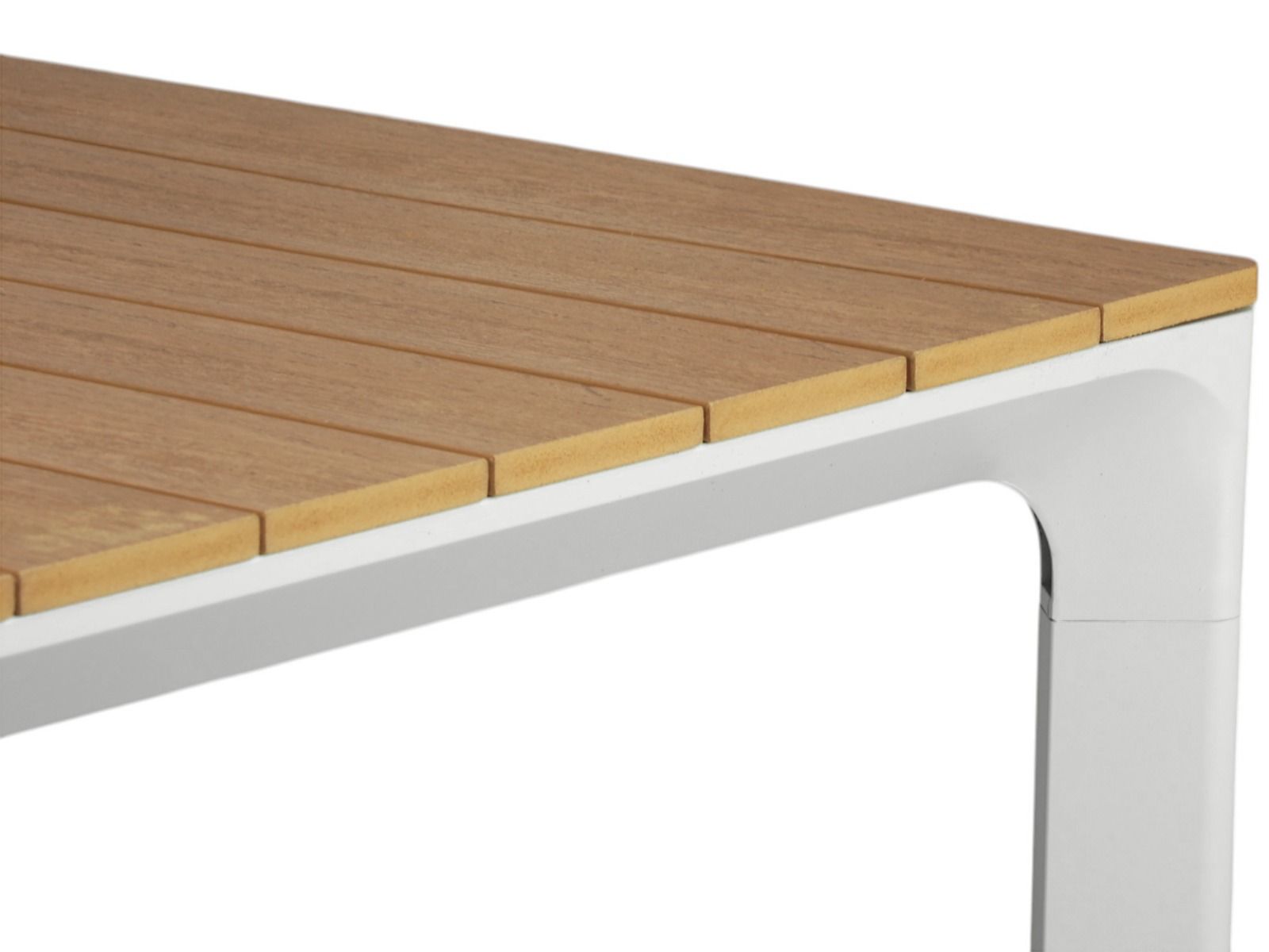 West terassipöytä 90x160cm valkoinen / puunväri