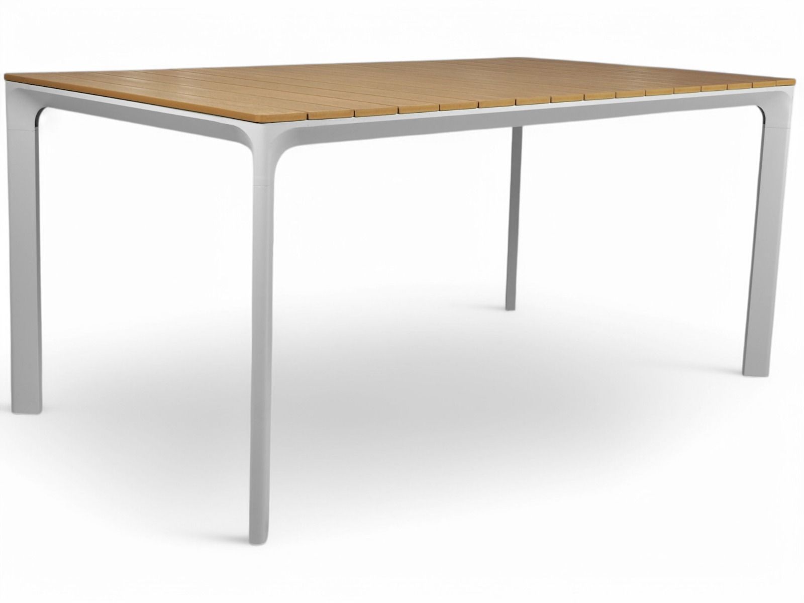 West terassipöytä 90x160cm valkoinen / puunväri