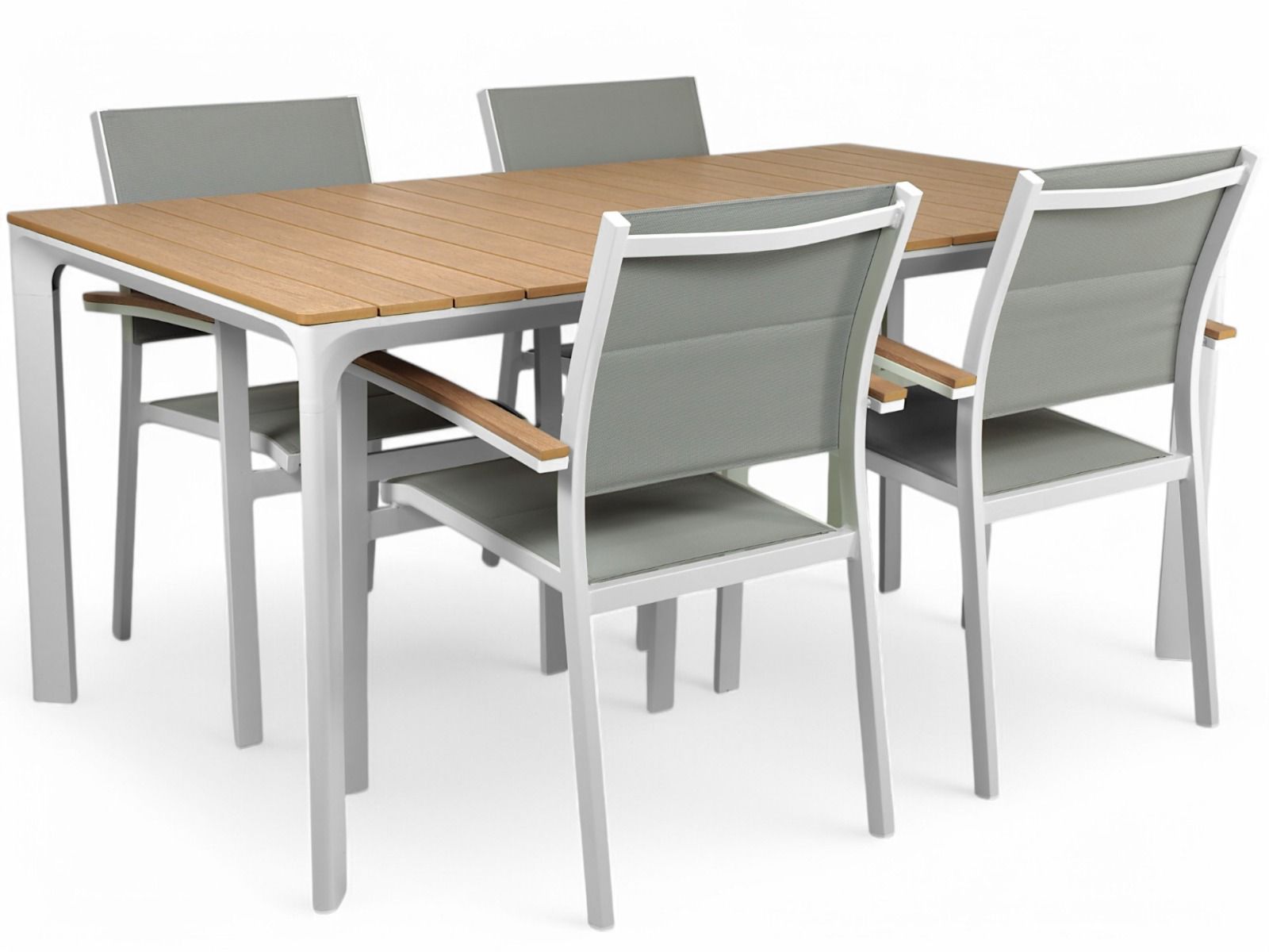 West terassipöytä valkoinen + 4 Tango tuolia