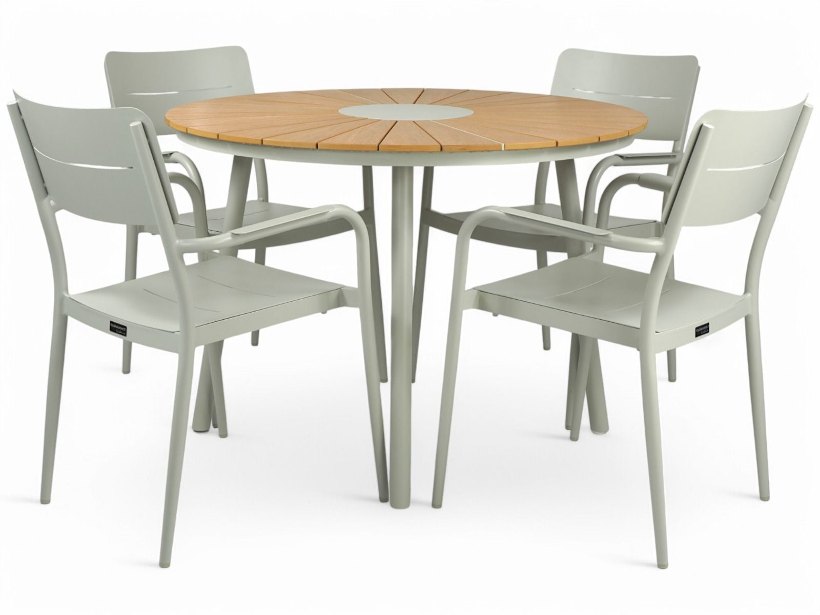 Winnie pyöreä terassipöytä ja neljä Togo tuolia