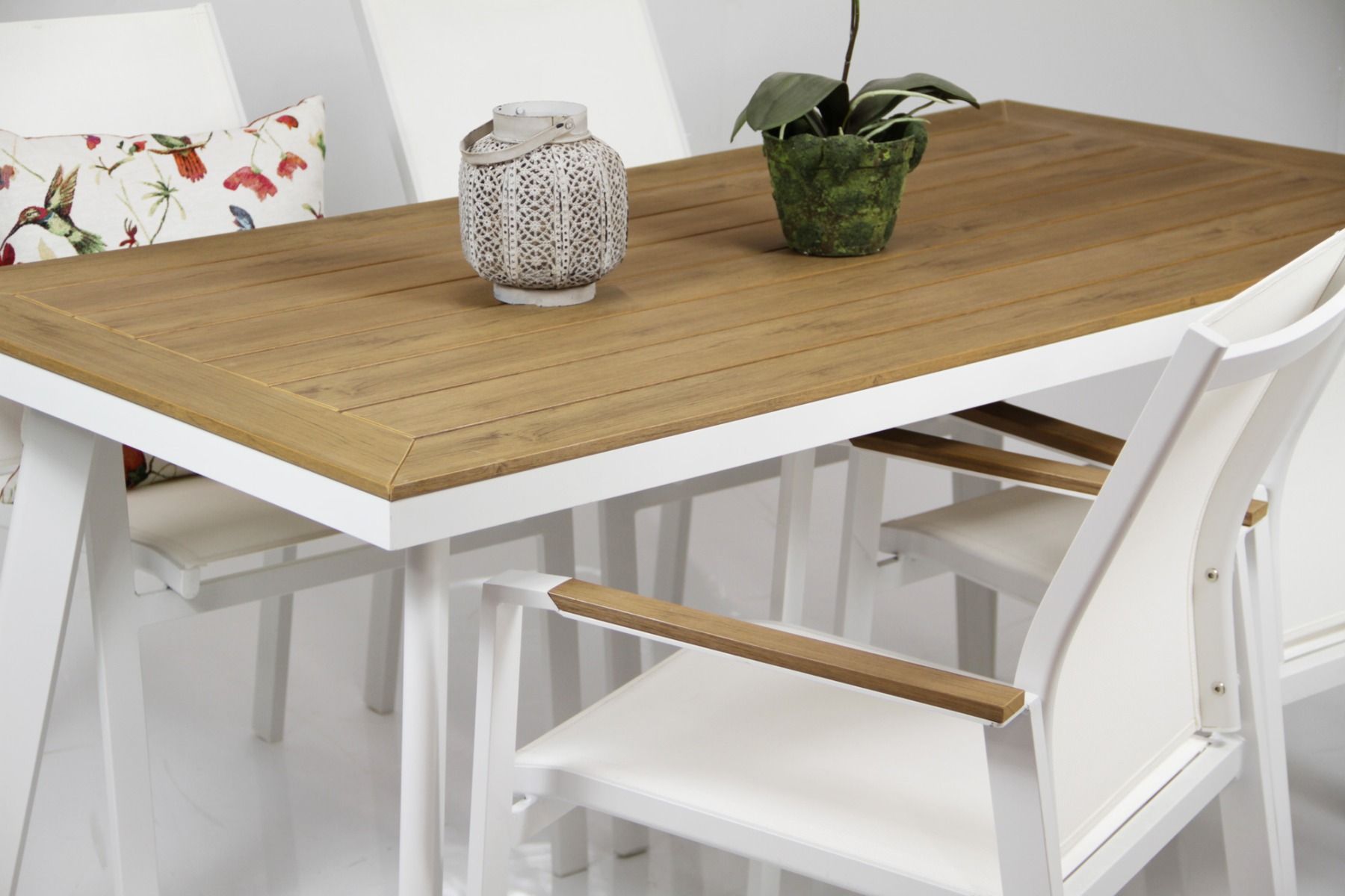 Woodie terassipöytä 80x150cm, valkoinen