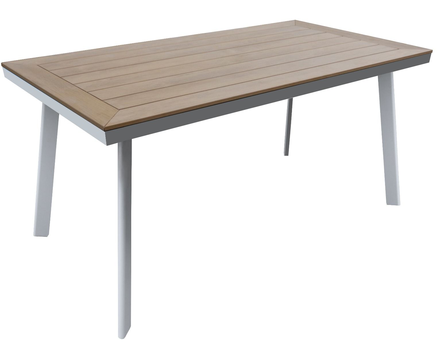 Woodie terassipöytä 80x150cm, valkoinen