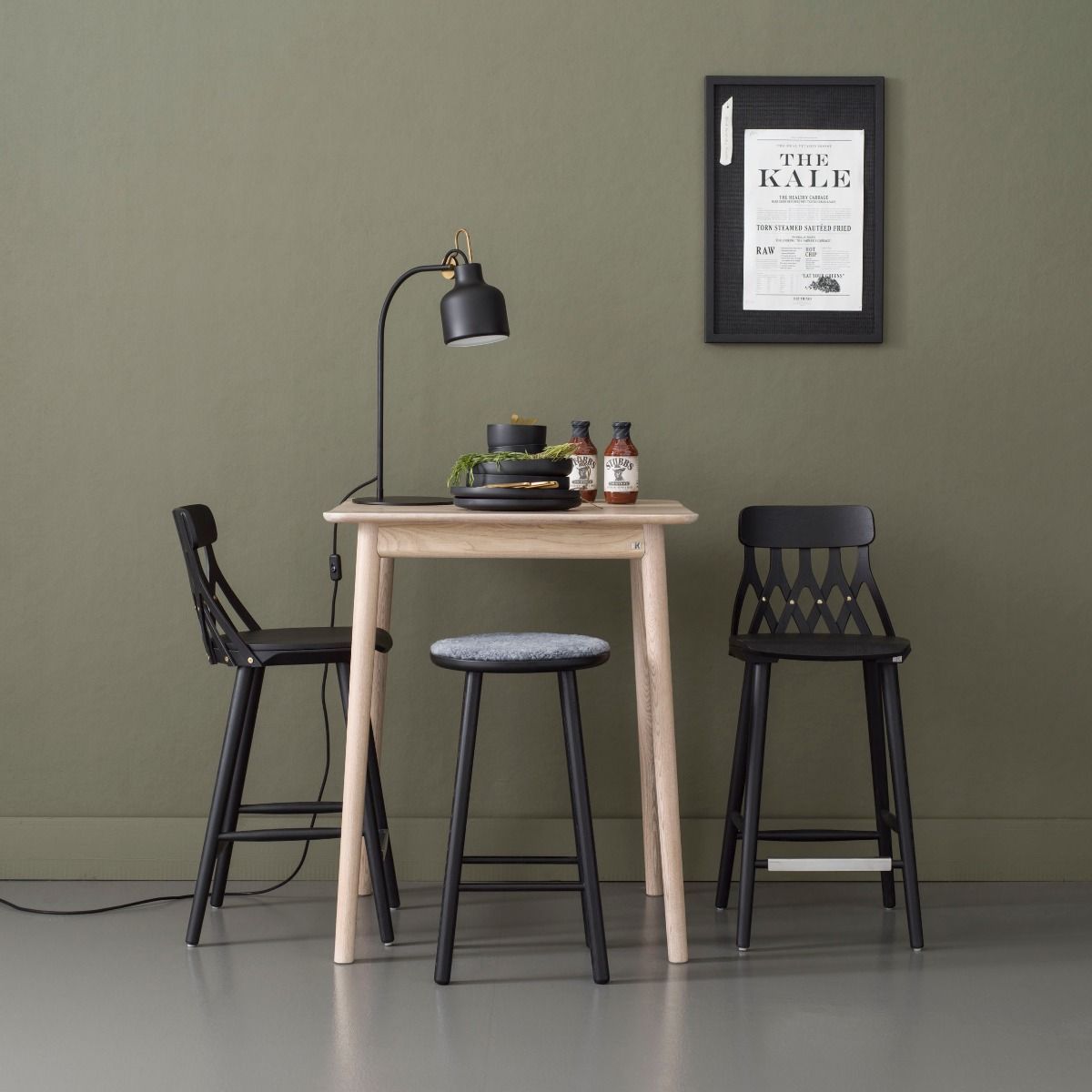 Hans K Y5-baarituoli, 63cm musta