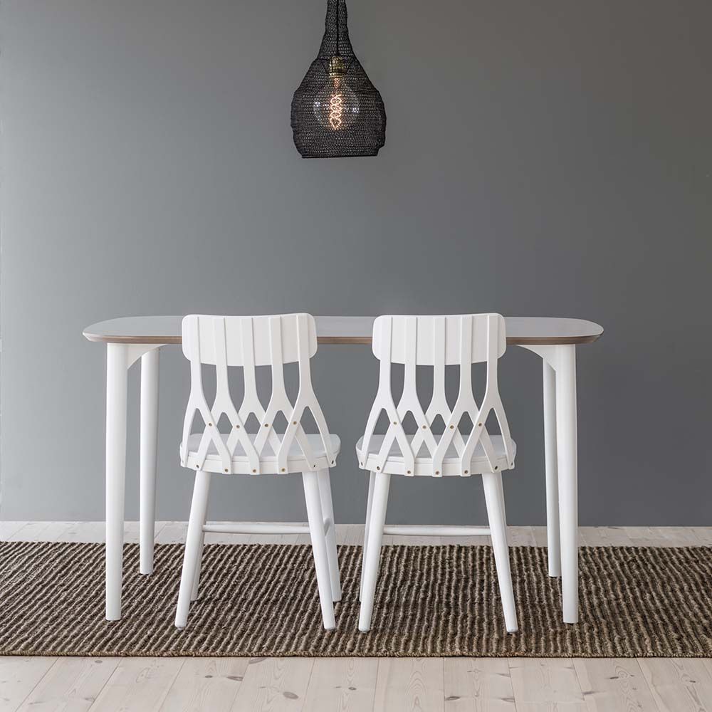 Hans K Y5-ruokatuoli, valkoinen