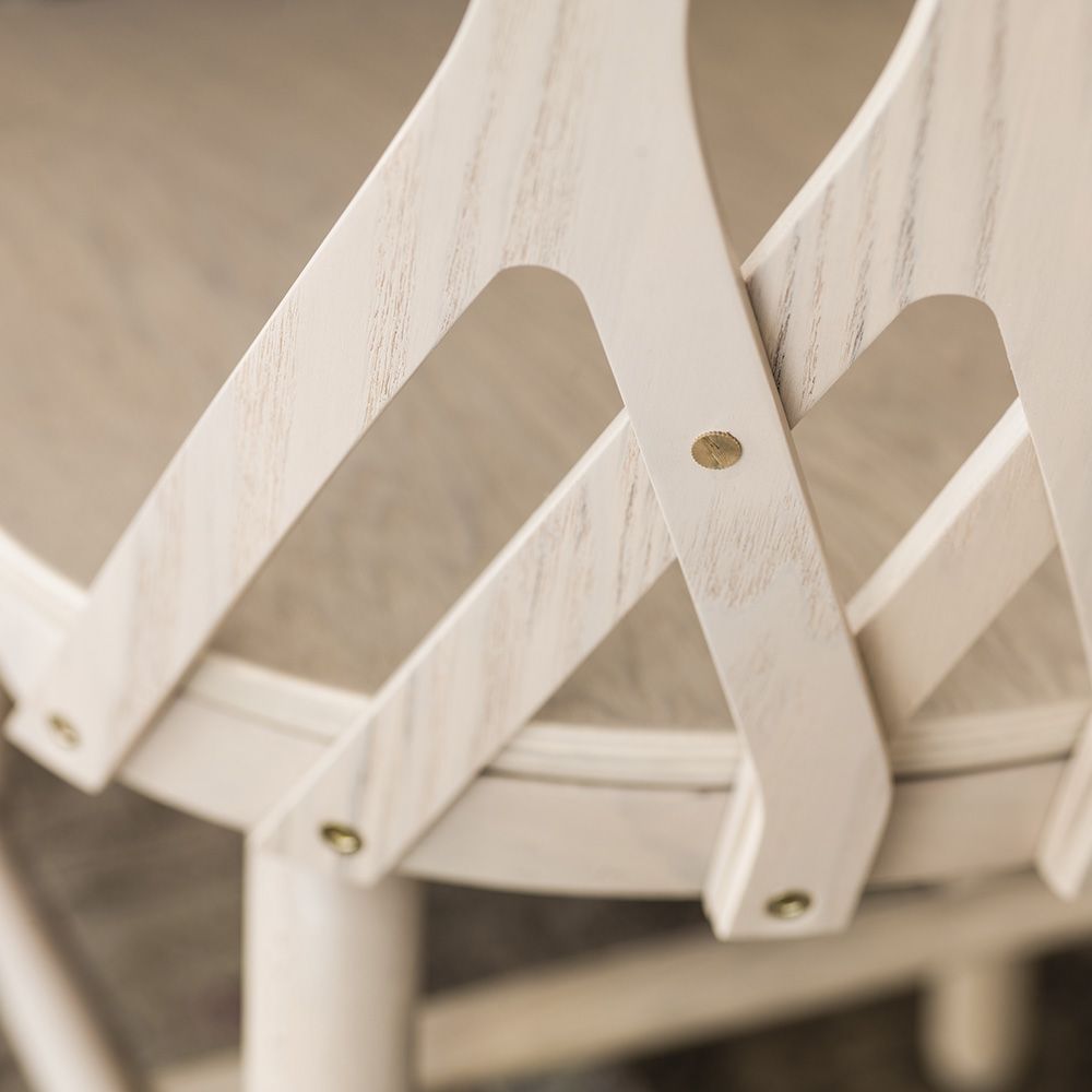 Hans K Y5-ruokatuoli, valkolakattu