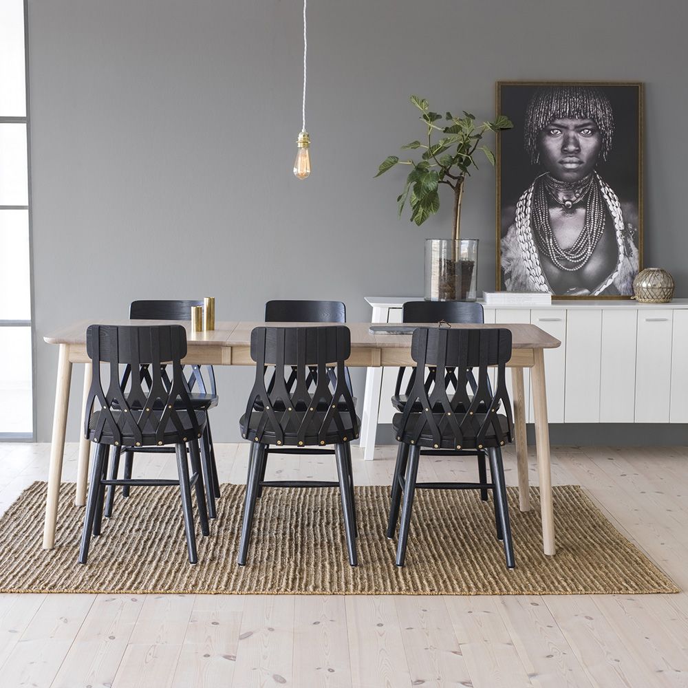 Hans K ZigZag ruokapöytä 140cm, tammi