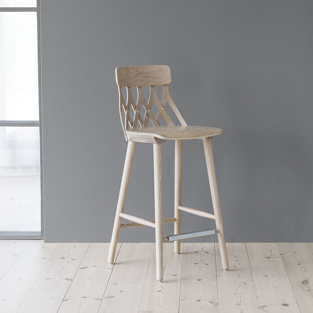 Hans K Y5-baarituoli, 74cm valkolakattu