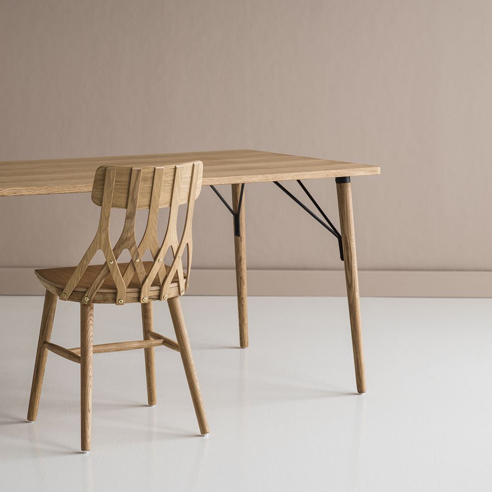 Hans K Y5-ruokatuoli, tammi