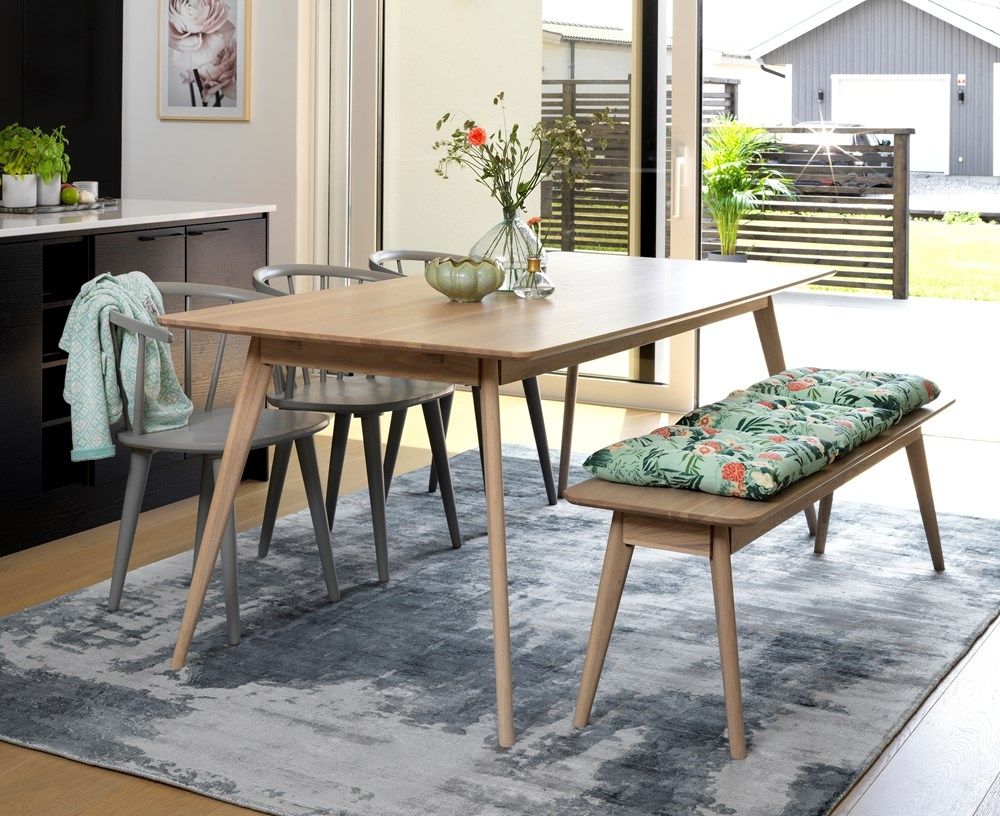 Rowico Yumi ruokapöytä 190 cm, valkopesty tammi