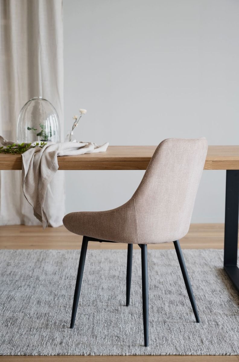 Rowico Brooklyn pöytä 95x170cm u-jalalla, tammi/musta