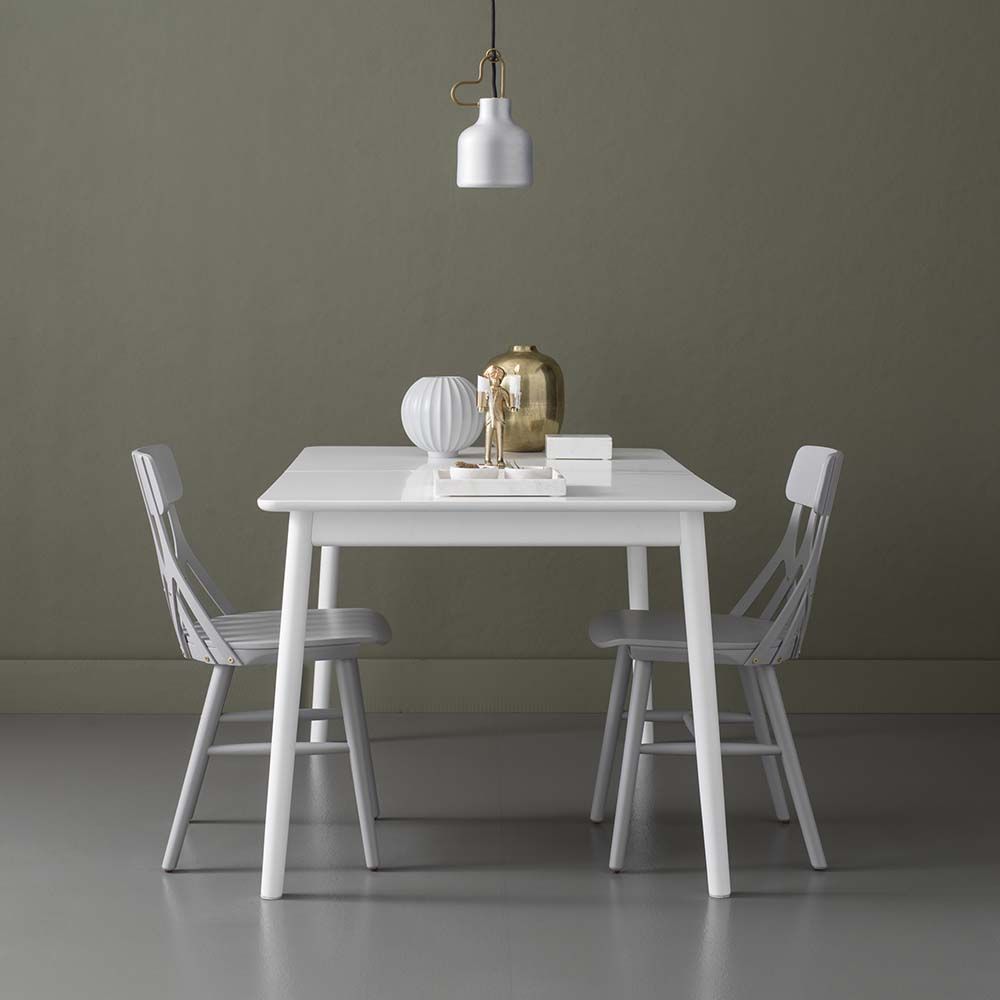 Hans K ZigZag Ruokapöytä BF 140cm, valkoinen