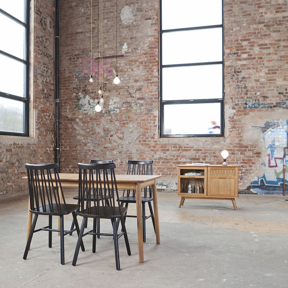 Hans K ZigZag ruokapöytä 120cm, tammi