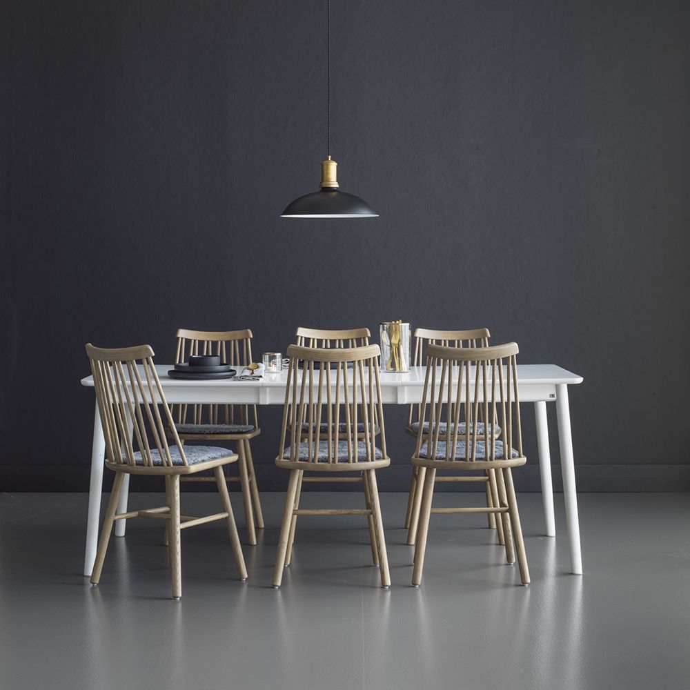 Hans K ZigZag ruokapöytä 140cm, valkoinen