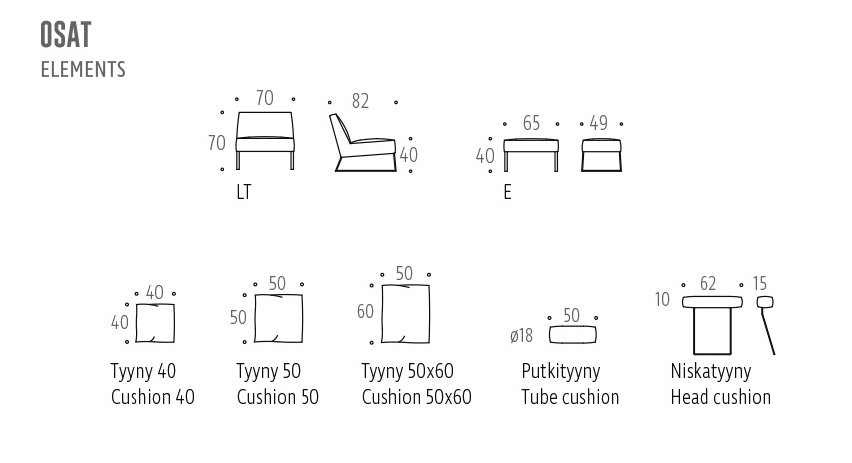 Interface Zip lepotuoli, eri värejä