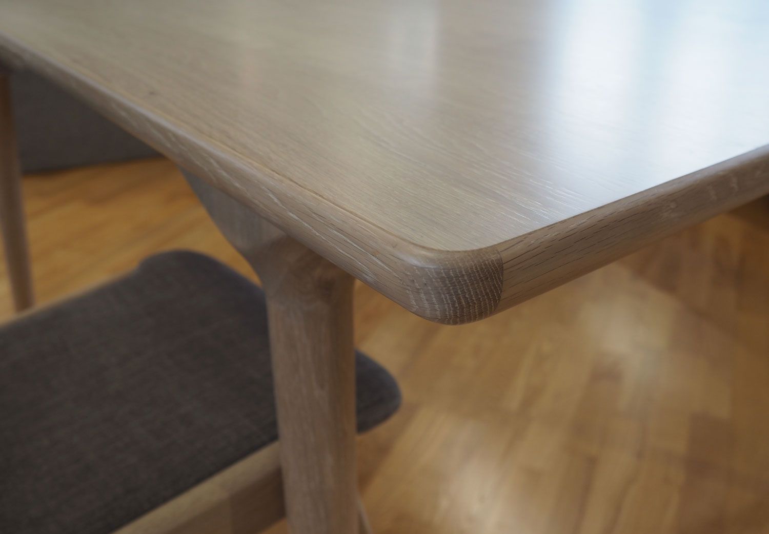 Zurich ruokapöytä 100x195cm, valkolakattu tammi