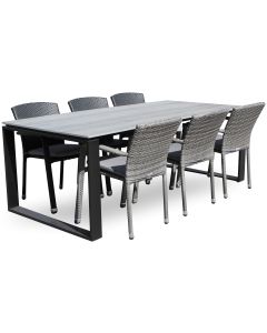 Edward pöytä + 6kpl Apollo tuolit