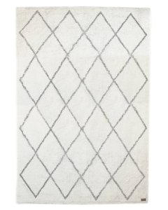 Svanefors Shaggy matto paimentolaistyylisellä salmiakkikuvionnilla, 170x240cm