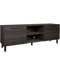 Solo TV-taso 166 cm leveä tummanruskealla tammen värillä