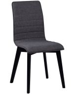 Rowico Gracy ruokapöydän tuoli, tummanharmaa kangas/ musta