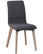 Rowico Gracy ruokapöydän tuoli, tummanharmaa kangas/ valkopesty
