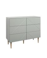 Hiipakka Vilja lipasto 100 cm 6 laatikkoa, vihreä