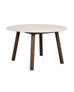 Rowico Taransay ruokapöyta Ø125cm, beige/ruskea