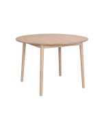 Hans K ZigZag Ruokapöytä pyöreä 110cm, valkolakattu