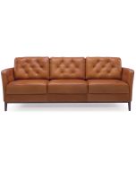 BD-Möbel Emma 3-istuttava sohva, ruskea nahka