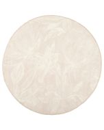 Bella kumipohjainen pyöreä beige matto jossa hempeä kukkakuosi. paksuus 7 mm