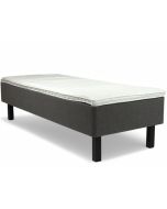 Kotimainen Classic runkosänkypaketti, sängyn koko 80x200cm. Paketti sisältää runkopatjan, jalat sekä petauspatjan. Runkoväri tummaharmaa/musta, jalat mustat, petauspatja valkoinen. Petauspatjan päällinen avattavissa vetoketjulla.