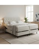 Elegance moottorisänky kahdelle ja napitettu sängynpääty