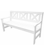 Malmö 3-ist puinen sohva ulkokäyttöön, valkoinen