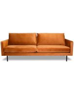 Oranssi sametti sohva