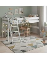 Nukkumatti parvisänky matala valkoinen