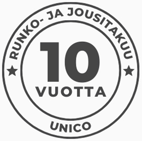 Tuotteella on 10 vuoden takuu