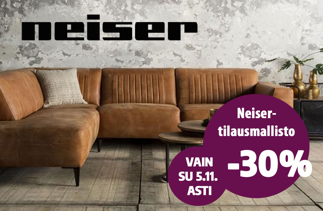 Neiser sohvien tilausmallisto -30 vain viikonlopun ajan