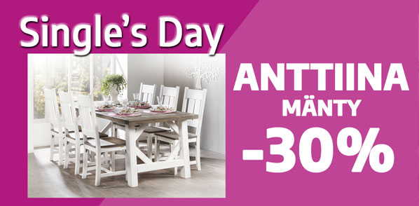 Anttiina mäntyiset kalusteet -30%
