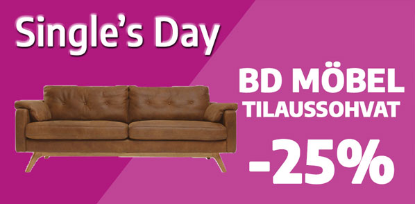 BD Möbel tilaussohvat -25%