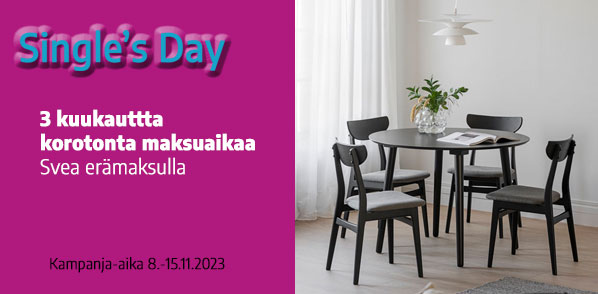 3kk korotonta maksuaikaa Svea erämaksulla 15.11.2023 asti
