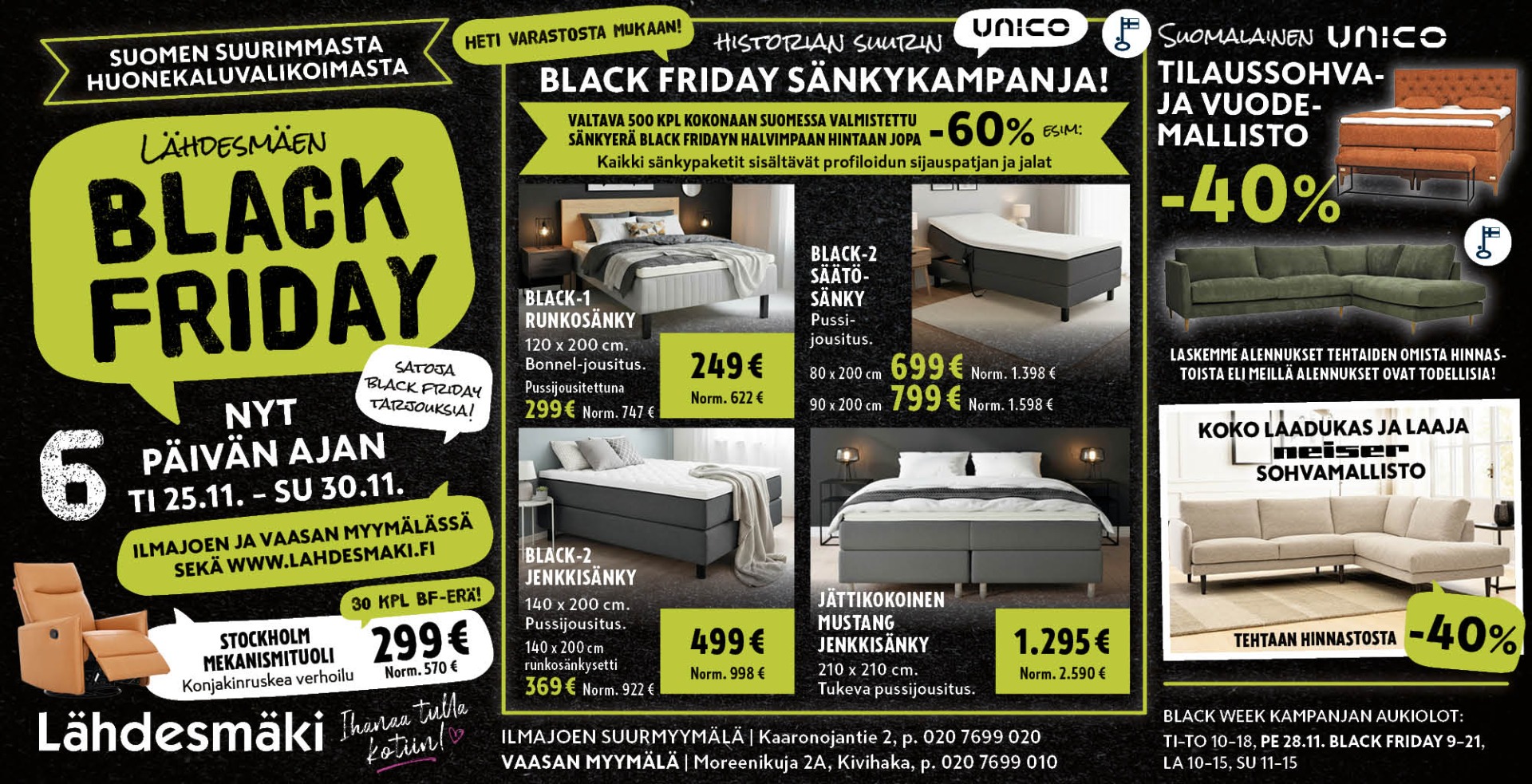 Black Friday mainos ykköset lehdessä Black Friday mainos ykköset lehdessä