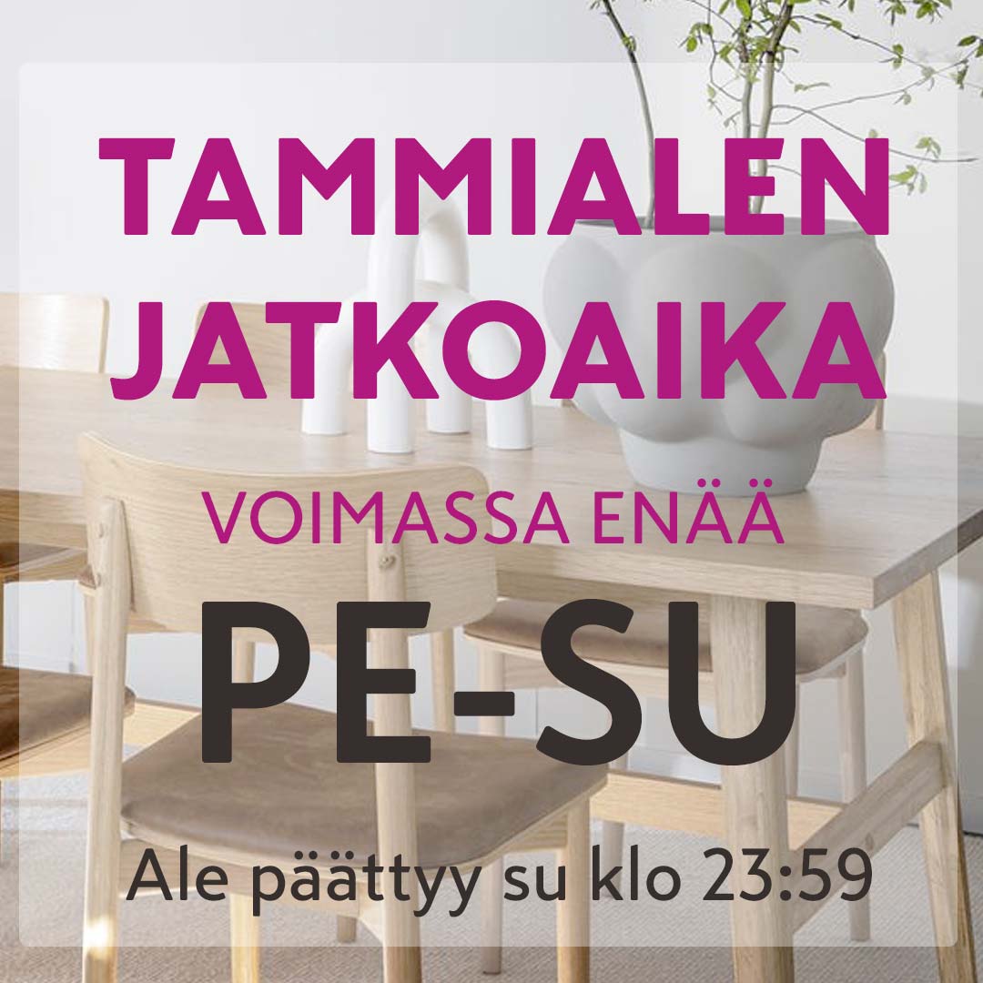 Lähdesmäen huonekalujen ale päättyy viikonloppuna